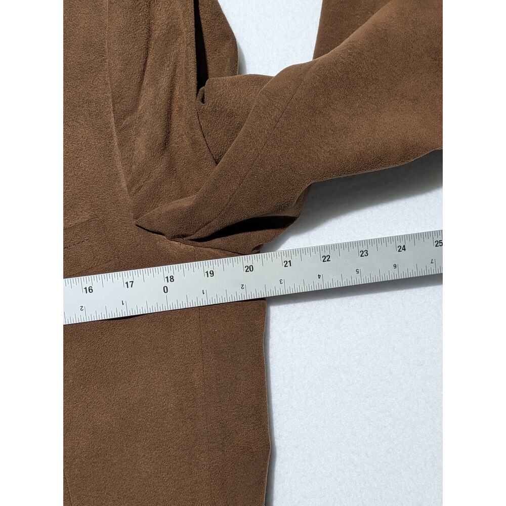 Vintage Halston Faux Suede Blazer – Neiman Marcus – Brown‎ – Men's M (Est.) - Picture 9 of 16